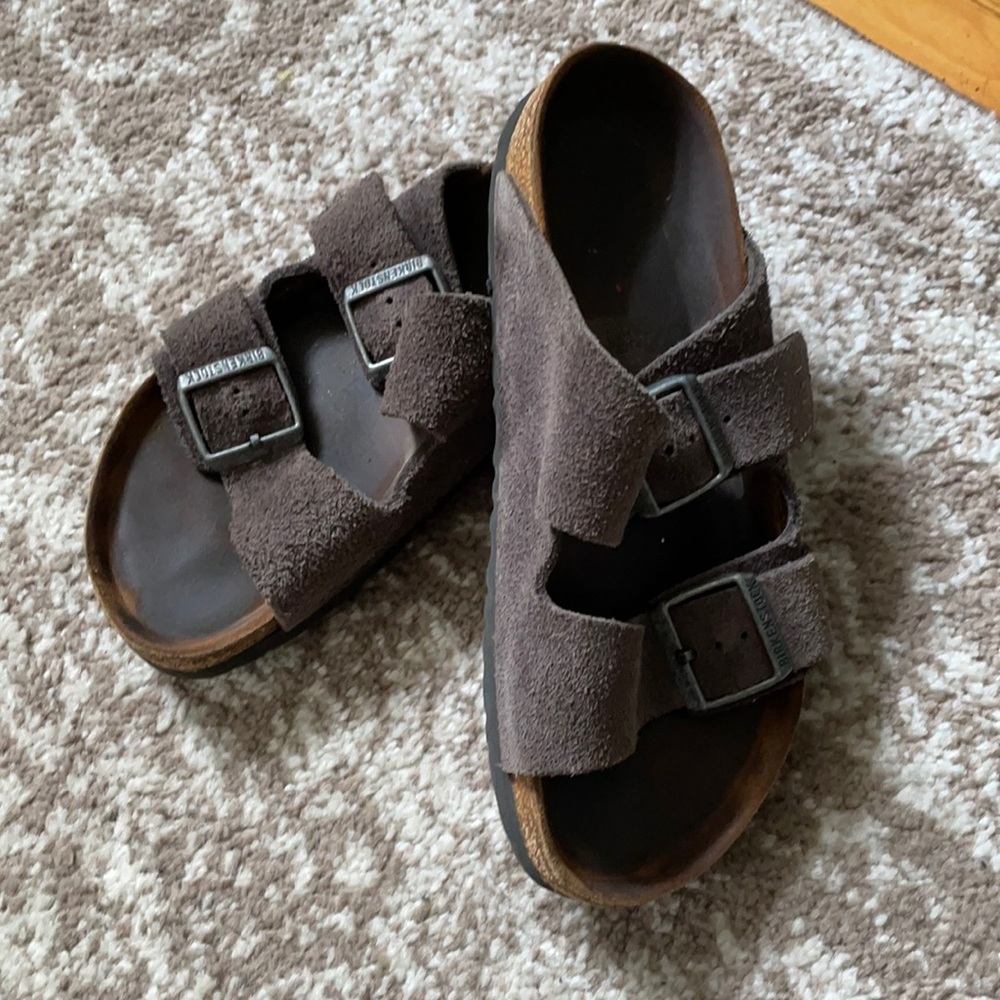 Grey suede Birkenstocks size 37